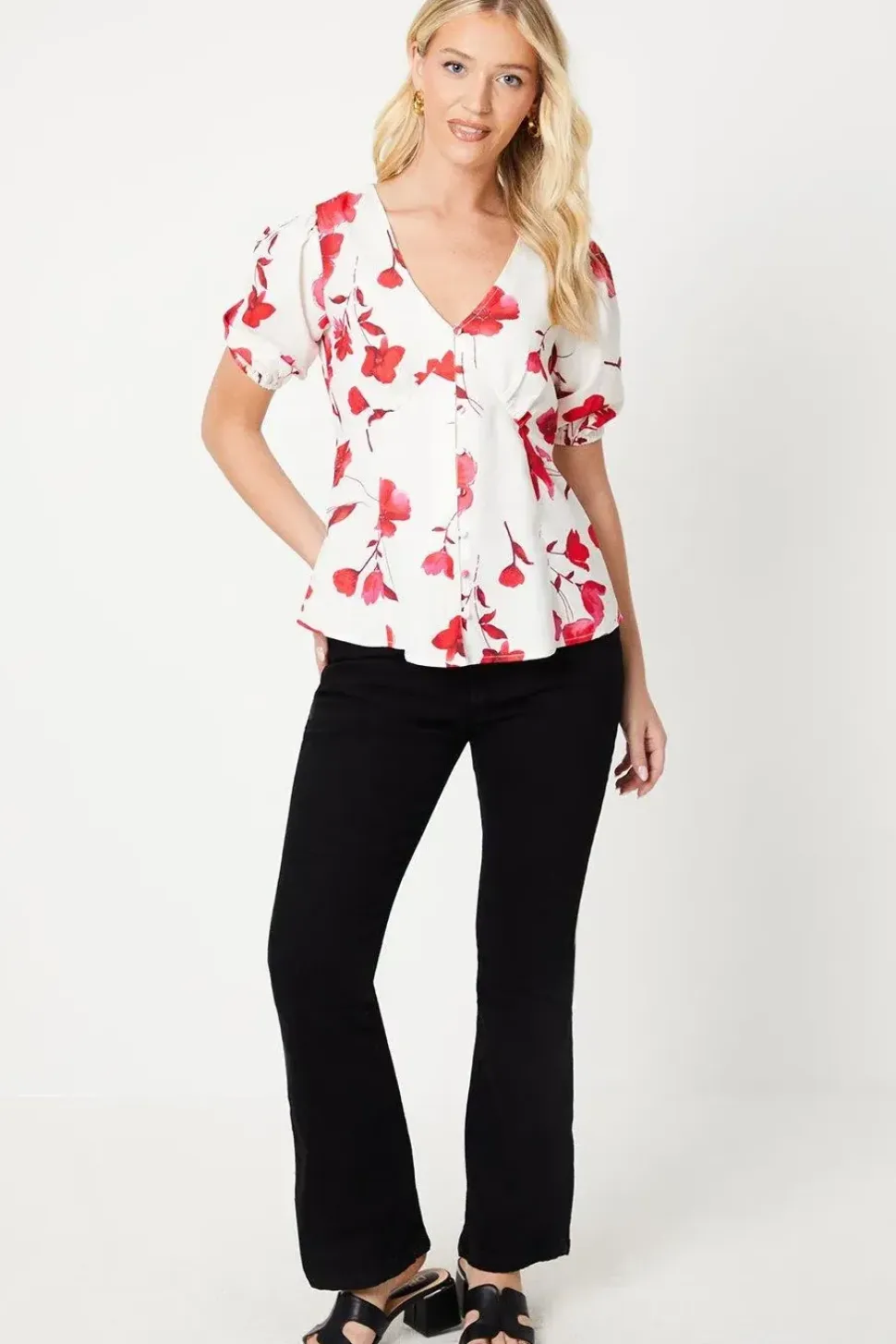 Button Through Tea Blouse