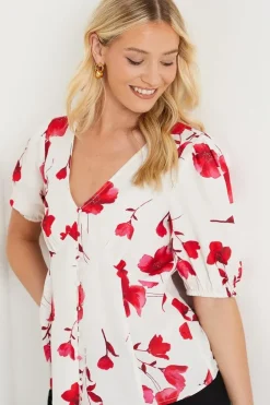 Button Through Tea Blouse