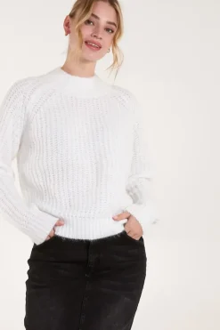 Cable Knit High Neck Jumper