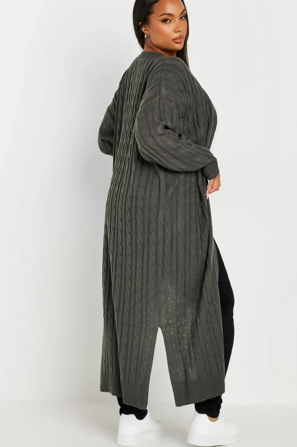 Cable Knit Maxi Cardigan