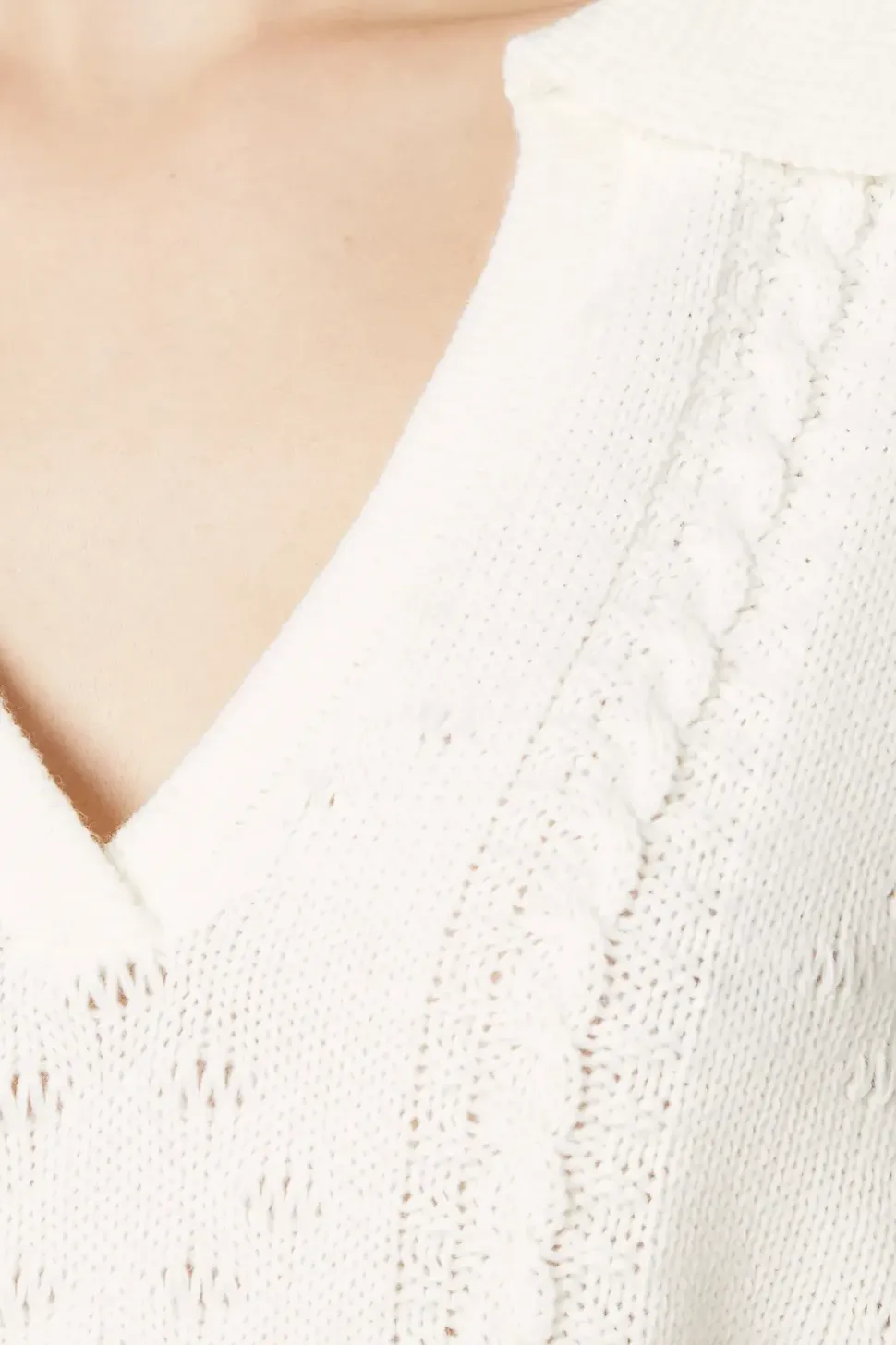 Cable Knitted Collared Jumper