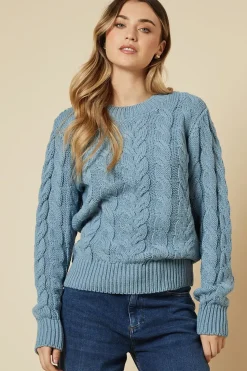 Cable Knitted Crew Neck Jumper