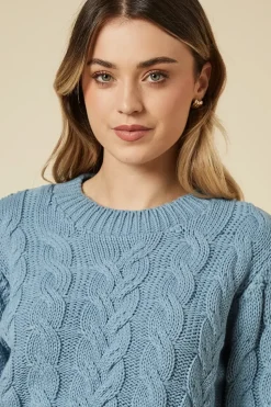 Cable Knitted Crew Neck Jumper