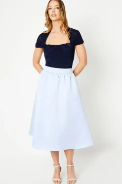 Cape Back Pleated Bodice Bodysuit