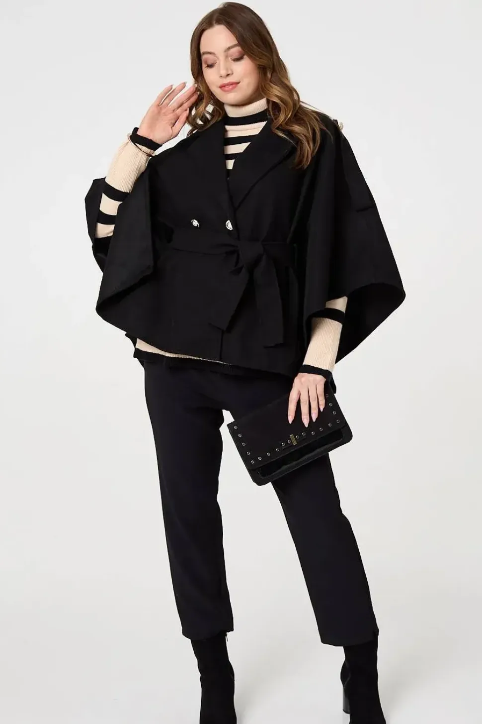 Cape Coat With Belt