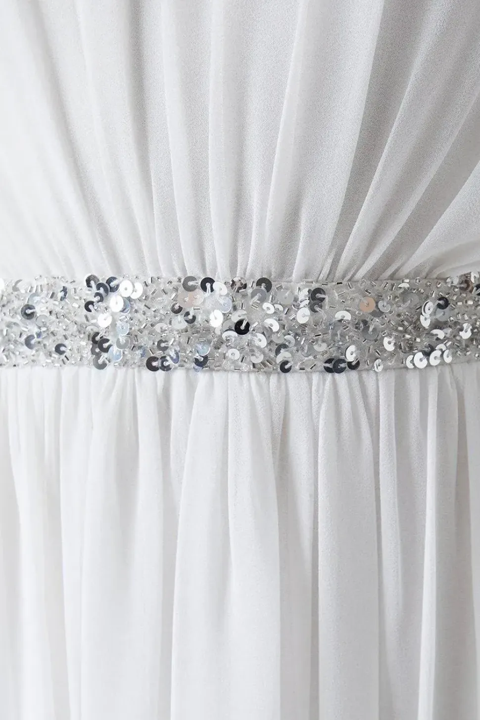 Cape Detail Chiffon Wedding Dress
