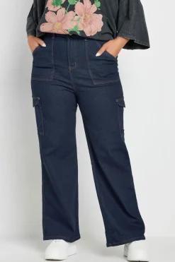 Cargo Pocket Straight Leg Jeans