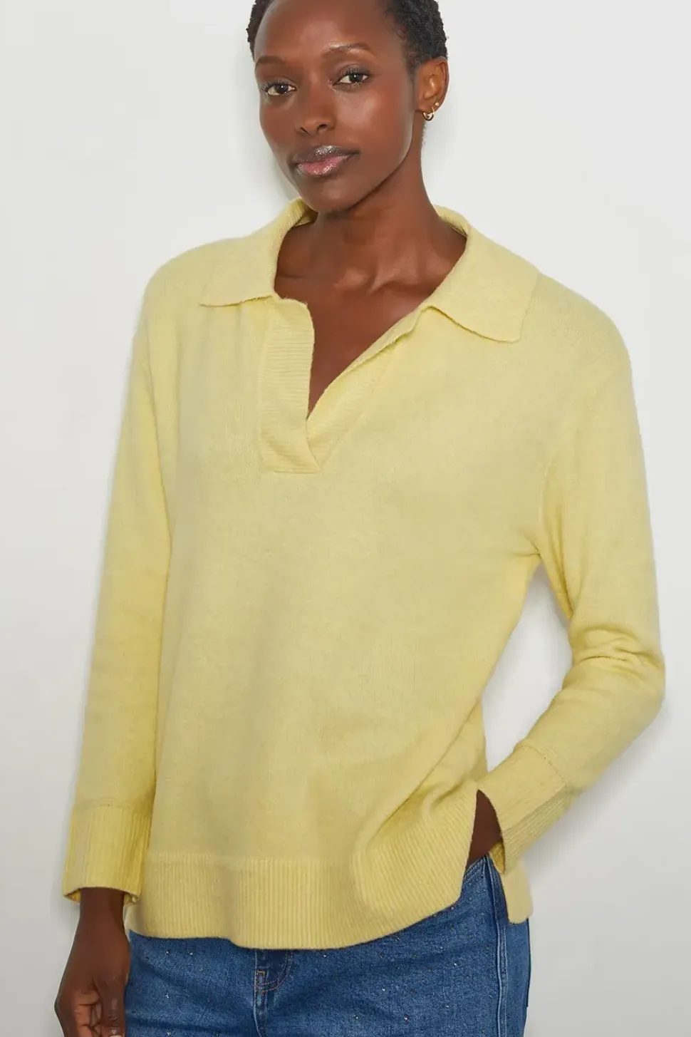 Carla Collar Jumper Yellow