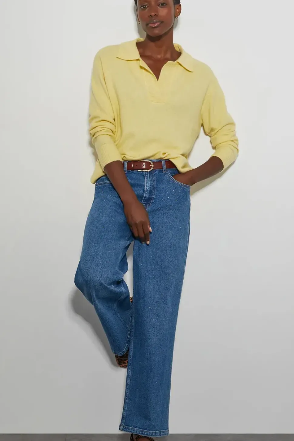 Carla Collar Jumper Yellow
