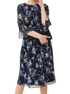 Casey Ditsy Pleated Dress-Printed