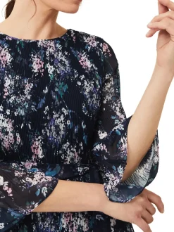 Casey Ditsy Pleated Dress-Printed