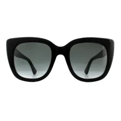 Cat Eye Black Grey Gradient Sunglasses GG0163SN