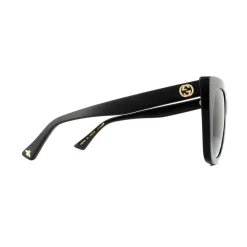 Cat Eye Black Grey Gradient Sunglasses GG0163SN