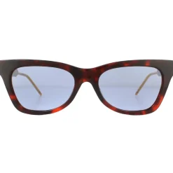Cat Eye Dark Havana and Gold Blue Sunglasses