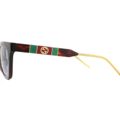 Cat Eye Dark Havana and Gold Blue Sunglasses
