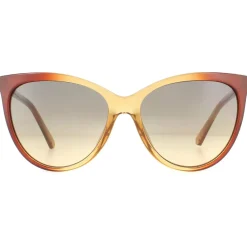 Cat Eye Light Brown Transparent Brown Gradient Sunglasses