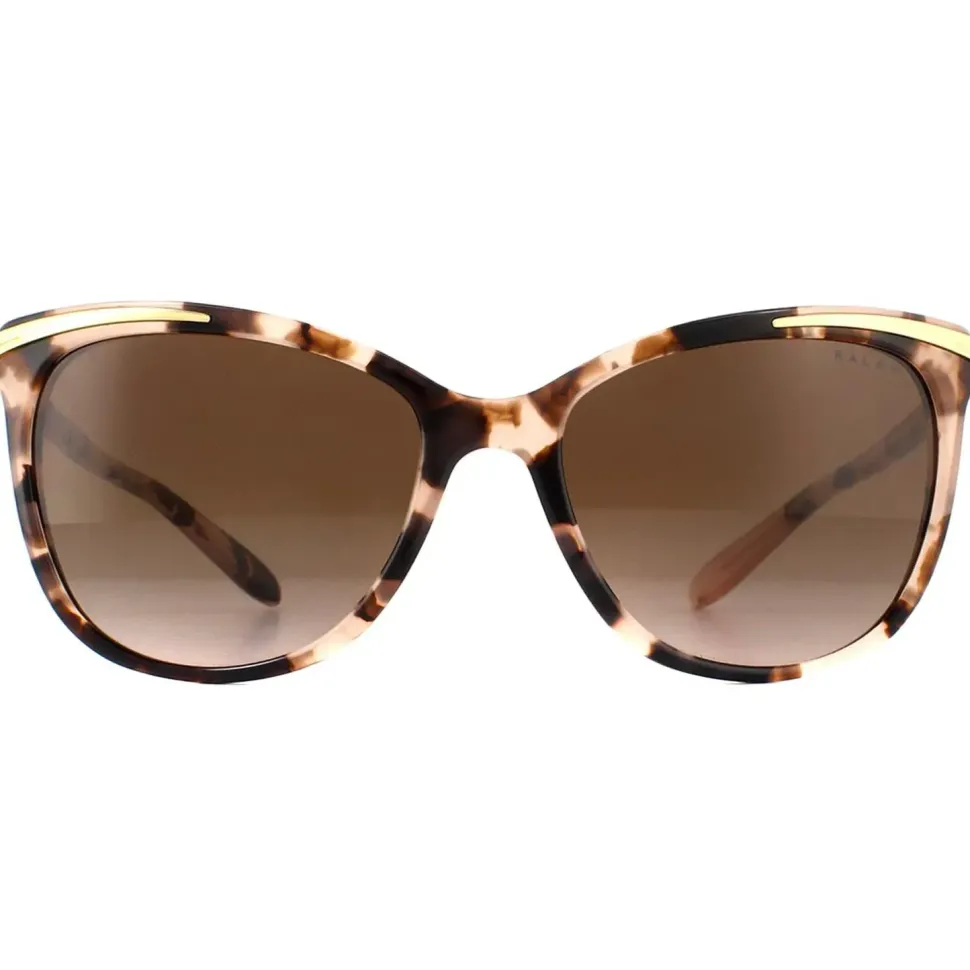 Cat Eye Pink Tortoise Dark Brown Gradient Sunglasses