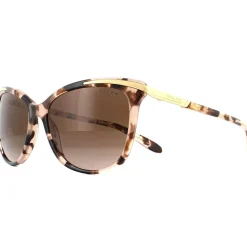 Cat Eye Pink Tortoise Dark Brown Gradient Sunglasses