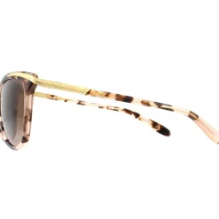 Cat Eye Pink Tortoise Dark Brown Gradient Sunglasses