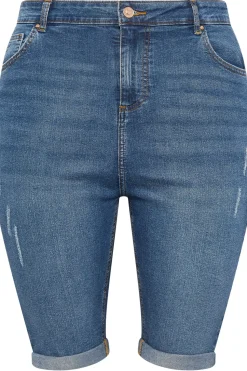 Cat Scratch Stretch Denim Shorts