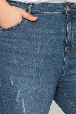 Cat Scratch Stretch Denim Shorts