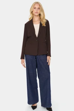 CelestSZ Shawl Collar Button Blazer-