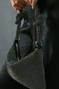 Chainmail Knot Detail Shoulder Bag