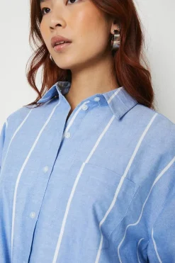 Chambray Stripe Oversized Shirt