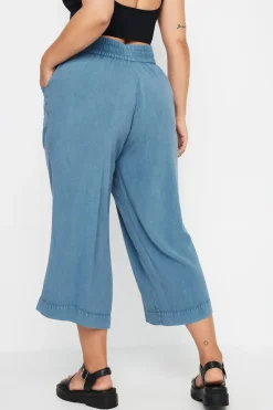 Chambray Wide Leg Culottes