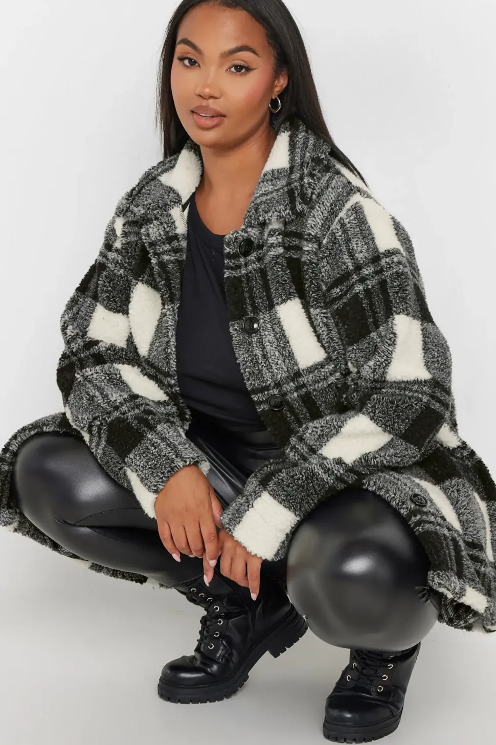 Checked Fleece Jacket