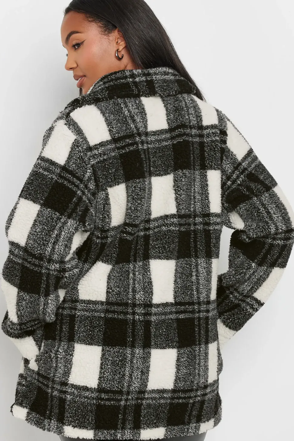 Checked Fleece Jacket
