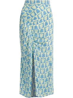 Checkerboard Shells Cleo Skirt-Geometric