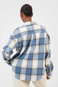 Check Print Long Sleeve Fleece Shirt