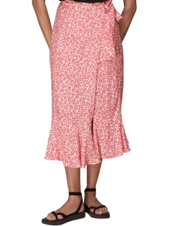 Cheetah Print Wrap Skirt-Animal Print