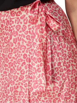 Cheetah Print Wrap Skirt-Animal Print