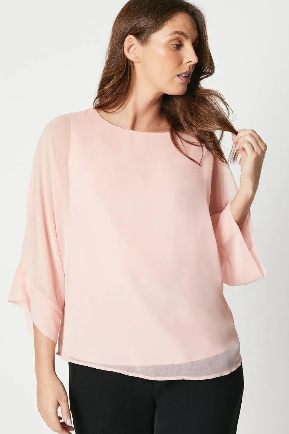 Chiffon Batwing Top