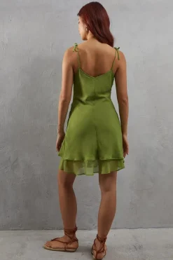 Chiffon Bias Double Layer Strappy Mini Sundress
