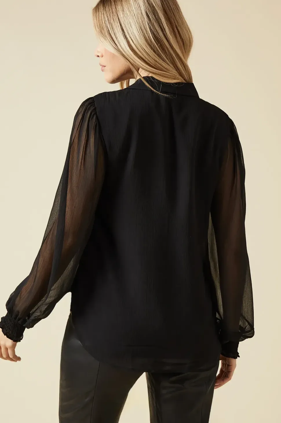 Chiffon Button Front Shirt