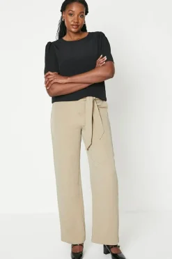 Chiffon Contrast Angel Sleeve Blouse