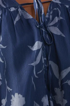 Chiffon Flounce Volume Sleeve Smock Top
