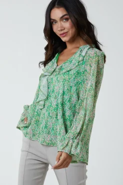 Chiffon Frill Blouse