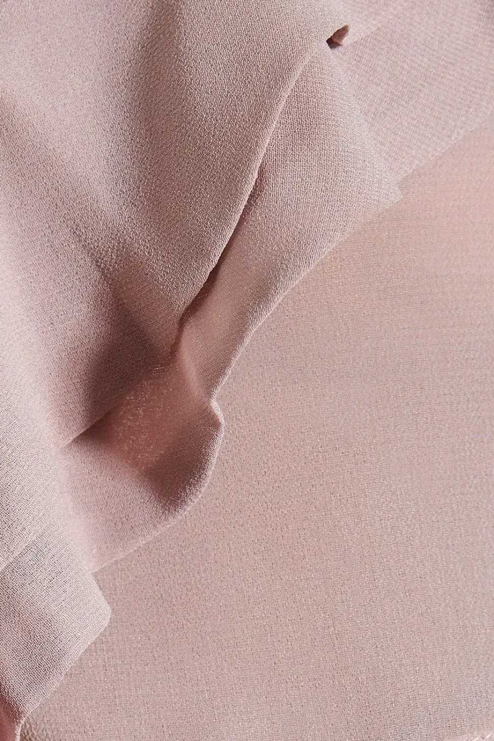 Chiffon Frill Layered Flute Sleeve Cropped Blouse
