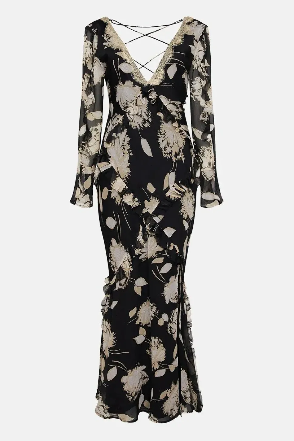 Chiffon Lace Maxi Dress