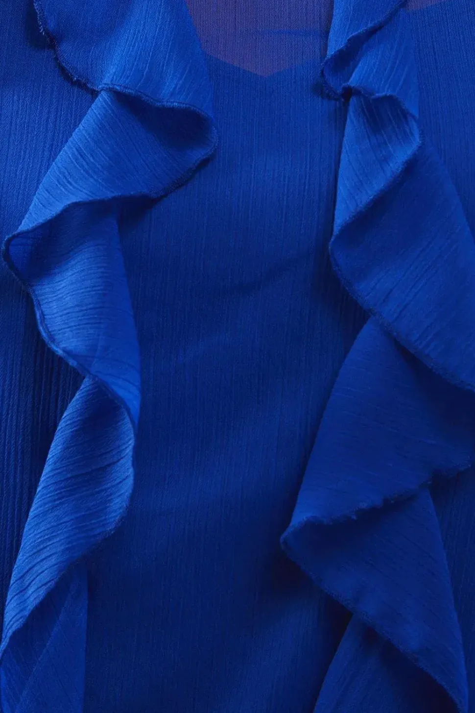 Chiffon Ruffle Tendril Sleeveless Midaxi Dress