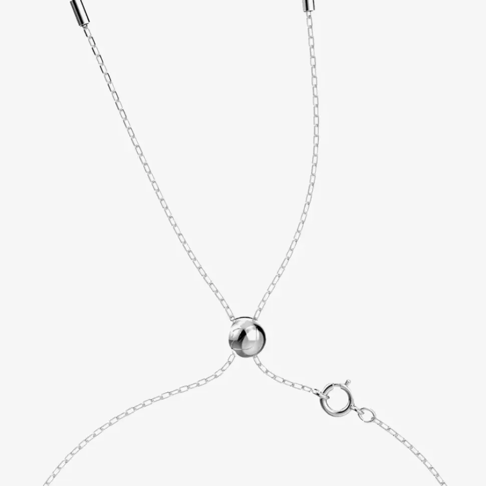 Chroma Blue & White Octagon Crystal Necklace 5600625