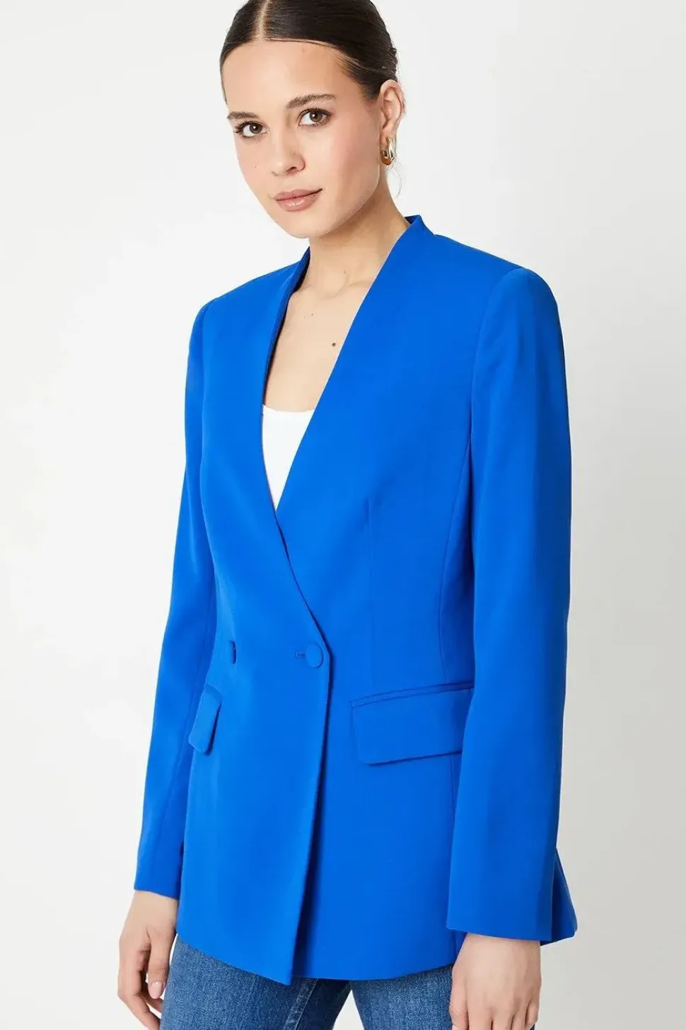 Clean Collarless Blazer