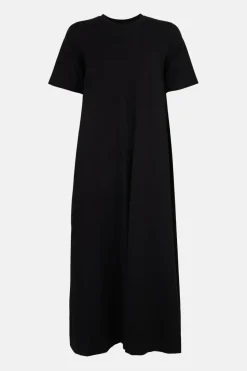 Clean Cotton Trapeze Midi Dress