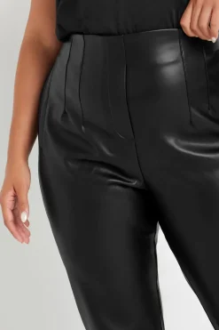 Coated Darted Waist Tapered Trousers