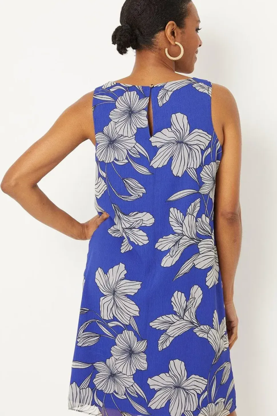 Cobalt Floral Shift Dress