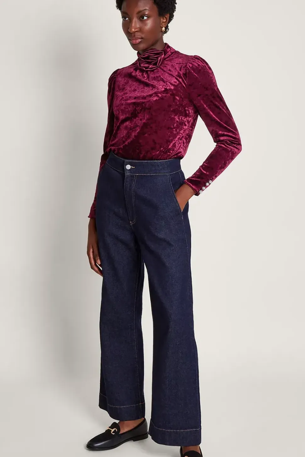 Colbie Velvet Corsage Top